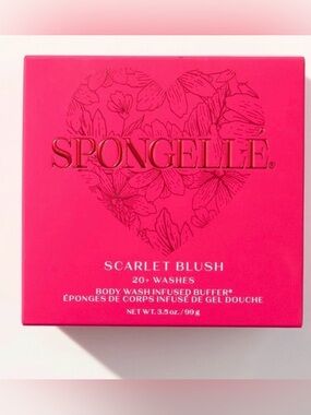 Spongelle Scarlet Blush Pink Body Wash Infused Buffer